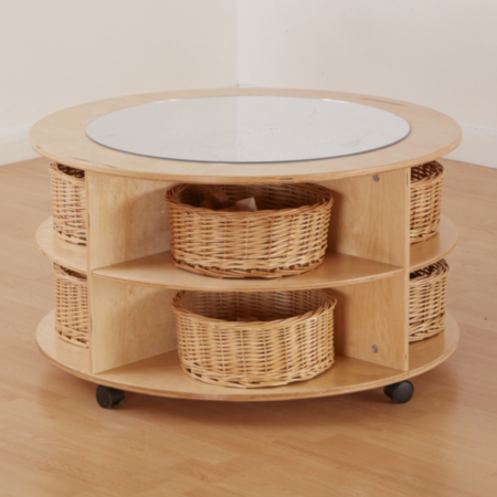 Early Years Wooden Low Level Mobile Quad Island