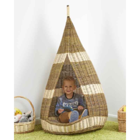 Outdoor or Indoor Wicker Two Tone Pod