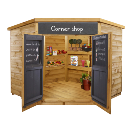 Wooden Large Corner Shop Shed