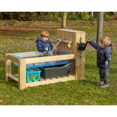 Early Years Forest School Pump in Pump Out Double Pump Water Station