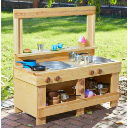 Early Years Outdoor Wooden Role Play Mud Pie Kitchen Café
