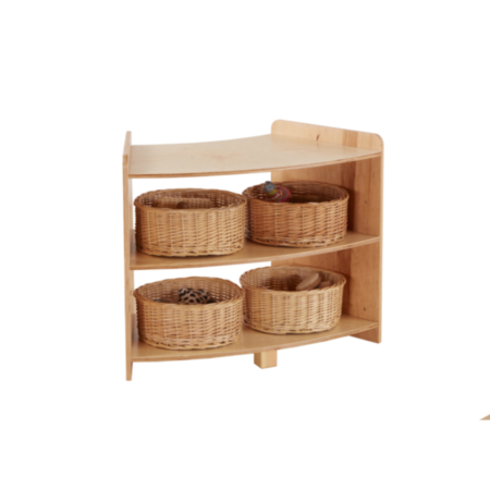 Wooden Rookie Small Open Curve Storage Unit