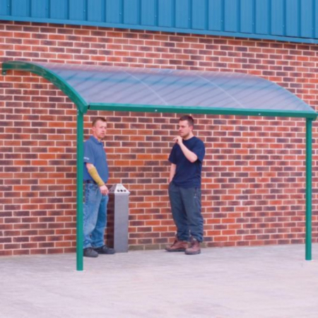 Wall Mounted Smoking Shelter - Large - Green