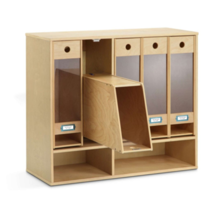 Wall Mount Wooden Child Care Nappy Sorter Storage Unit