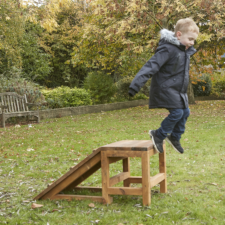 Wooden Jumping Off Slope