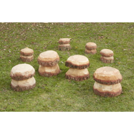 Wooden Medium Mushroom Seats - Pack of 28