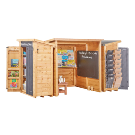 Outdoor Wooden Reading and Writing Sheds - Set of 2