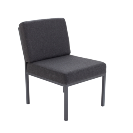 Rubic Low Reception Chair - Charcoal