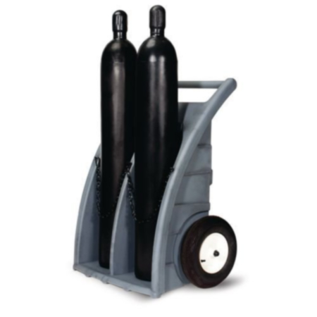 Polyethylene cylinder trucks for 2 cylinders