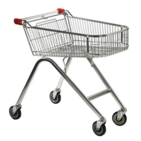 Nesting supermarket trolleys, capacity 70 litres