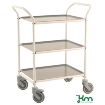 Konga three tier service trolleys with removable non-slip surface trays
