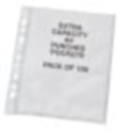 A4 ExWide Punched Pockets Pack 100