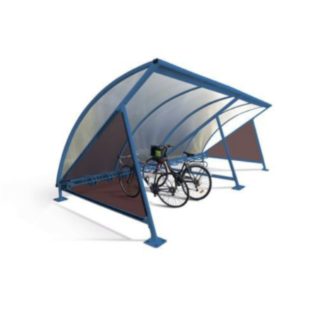 Moonshape Modular Cycle Shelter With Rack - Starter Bay - Blue