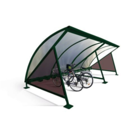 Moonshape Modular Cycle Shelter With Rack - Starter Bay - Green