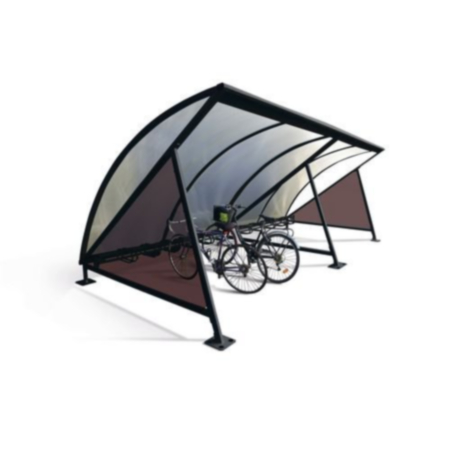 Moonshape Modular Cycle Shelter With Rack - Starter Bay - Black