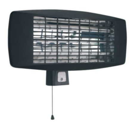 Wall mounted indoor/outdoor quartz heater