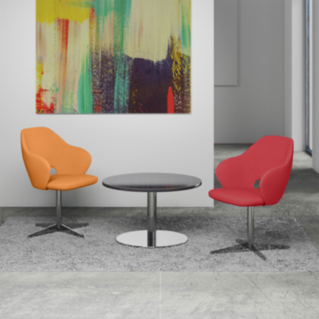 Jude Reception and Lounge Chair - Chrome 4 Star Base