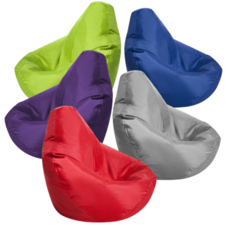 School Library Large Bold Coloured Reading Bean Bag Chair - Pack of 5