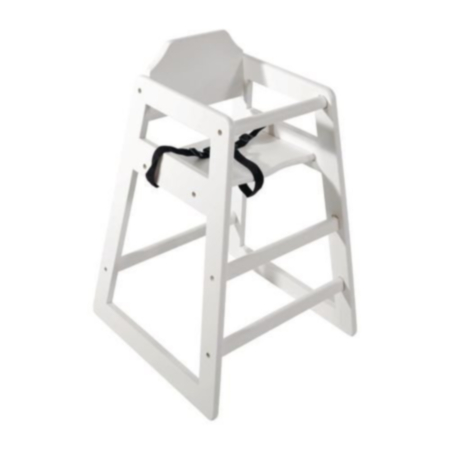 White Wooden Stacking Baby Highchairs