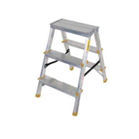 Double Sided Folding Aluminium Steps, 3 Treads