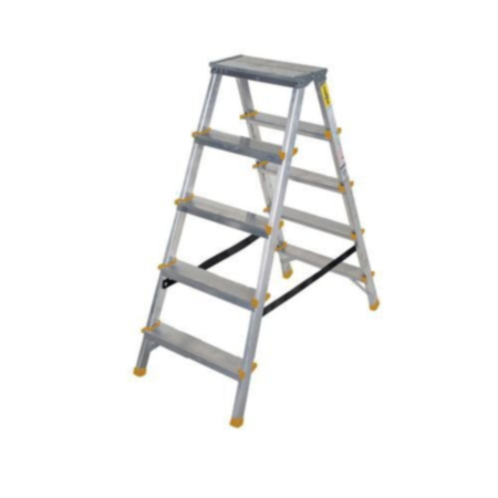 Double Sided Folding Aluminium Steps, 5 Treads