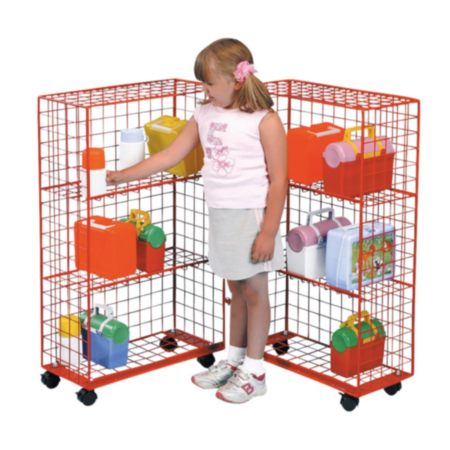 Folding Mobile Lunch Box Storage Trolley
