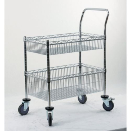 Wire basket trolley