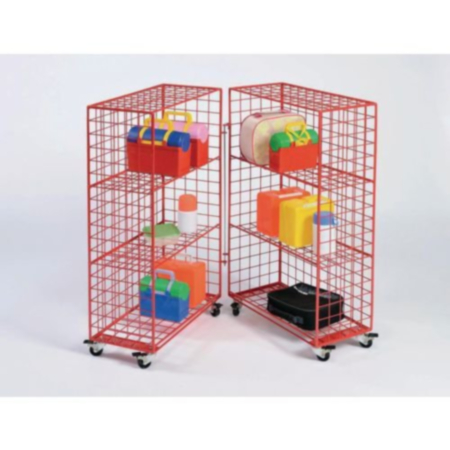 Red Folding lunch box trolley