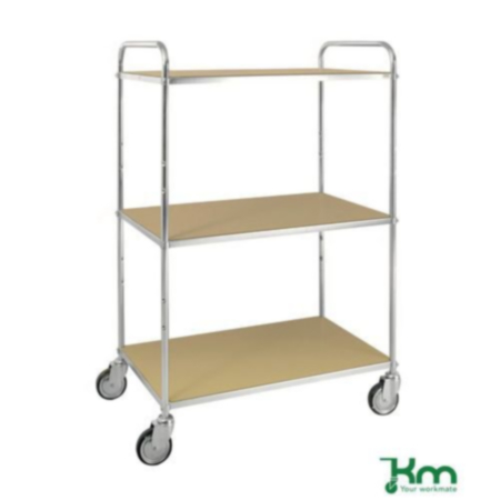 Konga Tall ESD shelf trolleys, 3 shelves