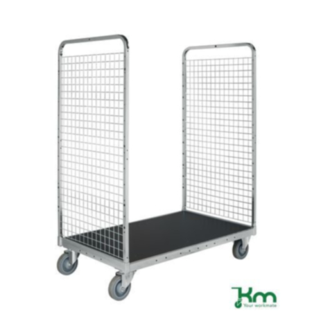 Konga heavy duty shelf trolley system, braked