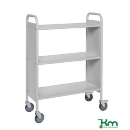 Konga archive trolleys, 3 tier, light grey