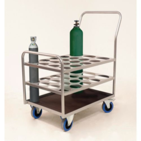 Slingsby 19 bottle oxygen cylinder trolley