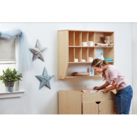 Millhouse Wooden Baby Changing Stepped Unit and Wall Storage Unit