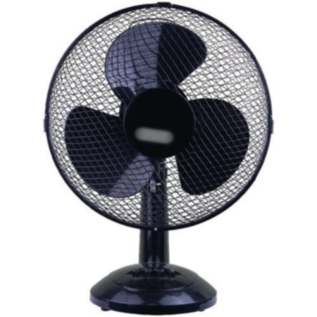 12 Inch black oscillating desktop fan