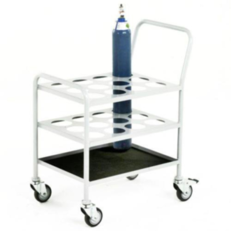 Medical gas cylinder trolley, 12 cylinder