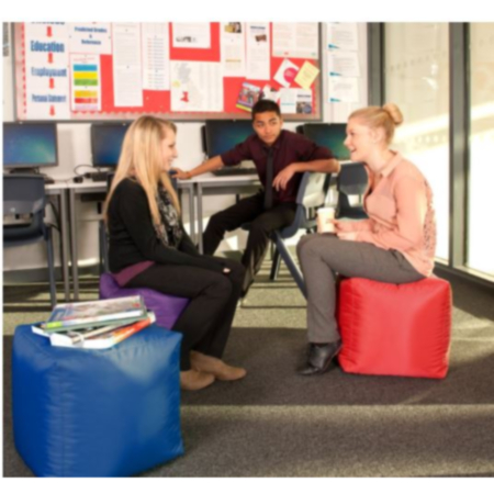 Bold Stackable Classroom Bean Bag Cubes - Pack of 5