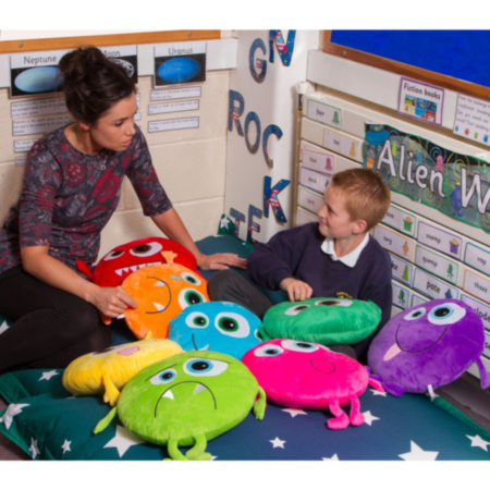 School SEN Monster Emotion Expression Cushions - Set of 8 