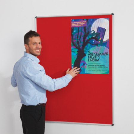 Shield Design Noticeboard - Aluminium Frame