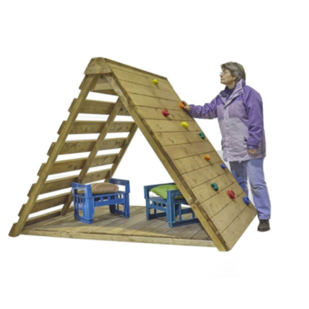Primary Outdoor Wooden Climbing Crest