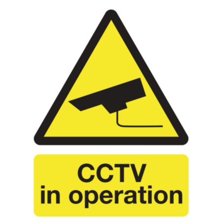 Sign CCTV in Operation Rigid PVC