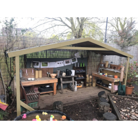 Early Years Wooden Outdoor Playground Sheltered Classroom -  Bayonne Big Barn