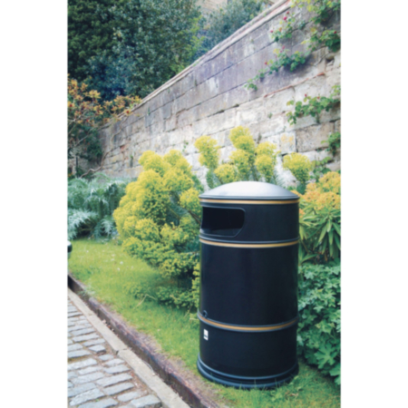 Heritage Lite Hooded Litter Bin Burgundy