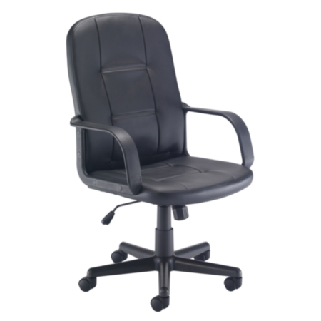Jack II Faux Leather Executive Swivel Office Chair with Fixed Arms 