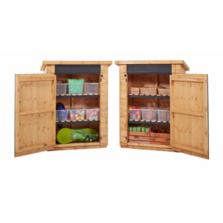 Wooden Group Time Storage Sheds (Set of 2)