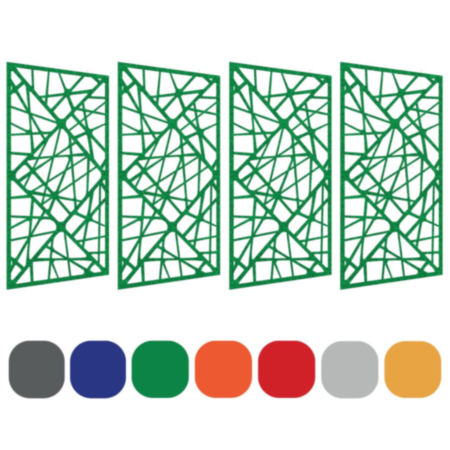 Piano Chords Acoustic Patterned Hanging Partition Screens with Wires And Hooks Shatter - 4 Pack
