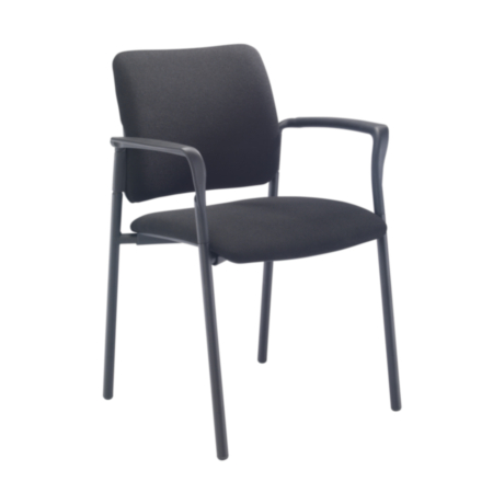Florence Fabric Meeting and Conference Arm Chair - Black Frame