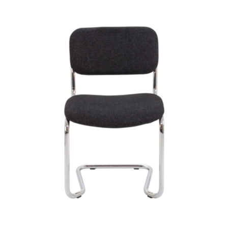 Cantilever Chrome Frame Upholstered Boardroom Chair - Charcoal 