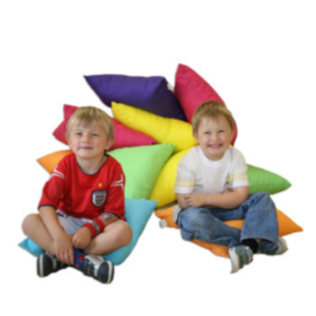 Children&#039;s Colourful Floor Cushions - Set of 10