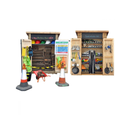 Early Years Outdoor Sand, Water and Builders Shed Combo