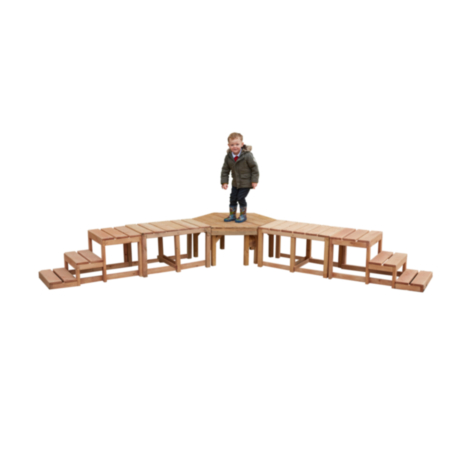 Early Years Wooden Play Raised Walkway Set